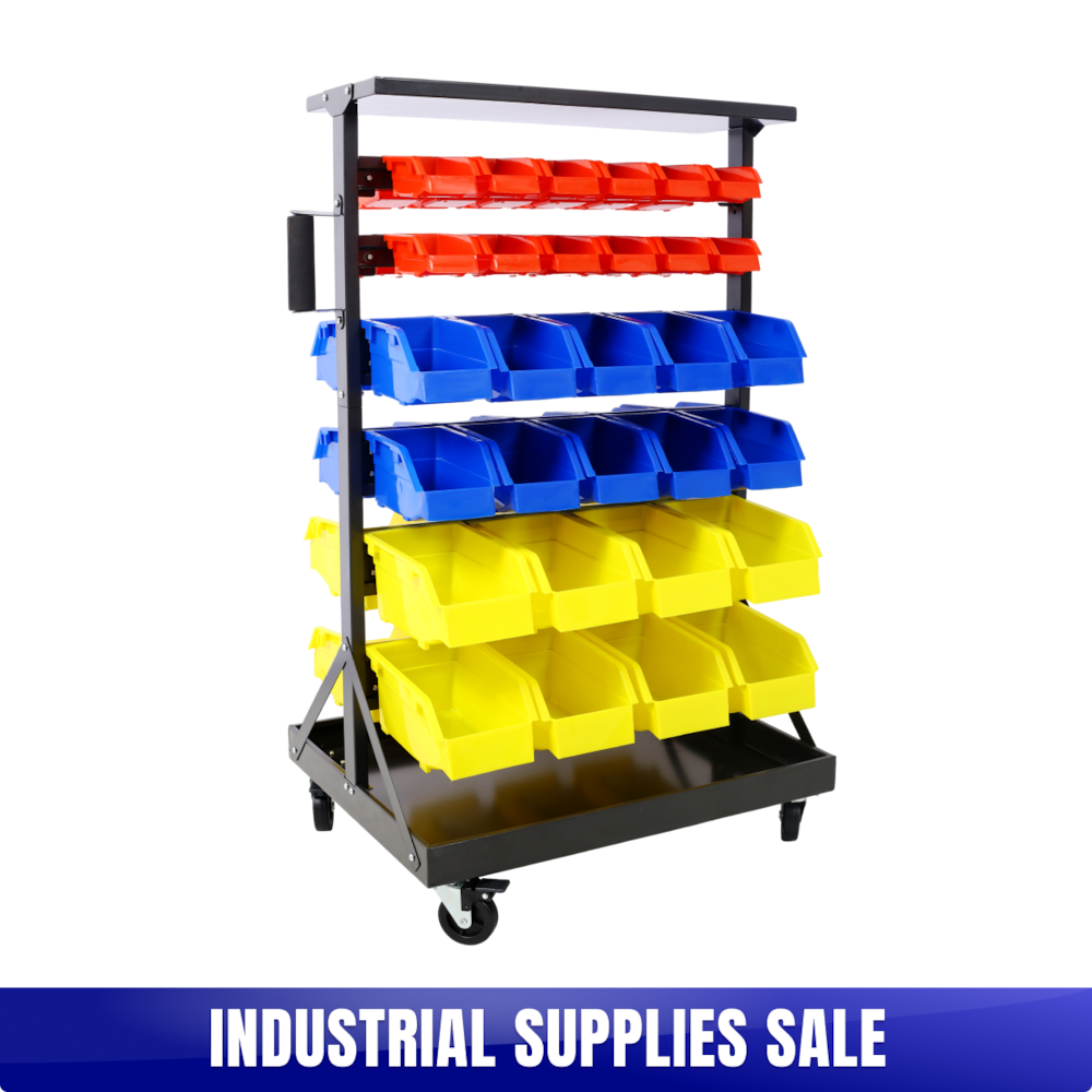 6-Tier Dual-Sided Rolling Bin Cart With 60 Bins_4Dock